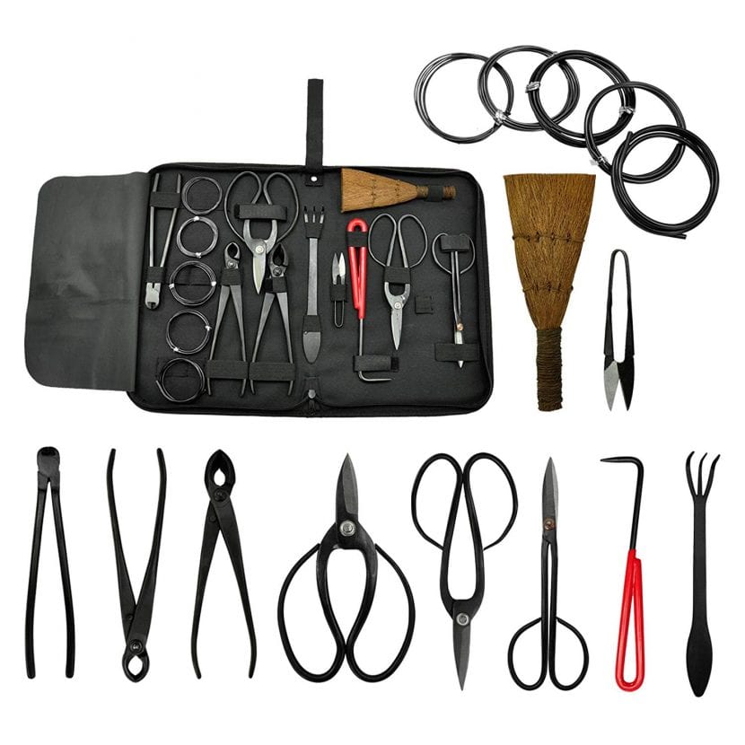 Kit de diez piezas de herramientas de bonsái