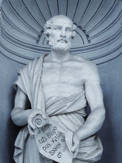 Retrato de Teofrasto, considerado el padre de la botánica