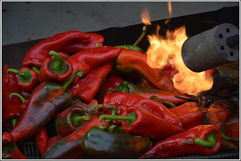 Pimiento najerano rojo asado a las brasas