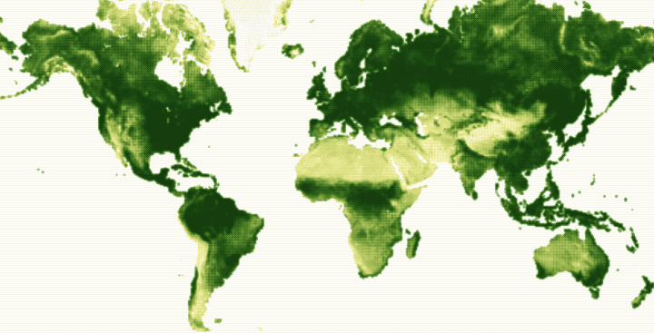 Animación del ciclo anual de la vegetación en la Tierra