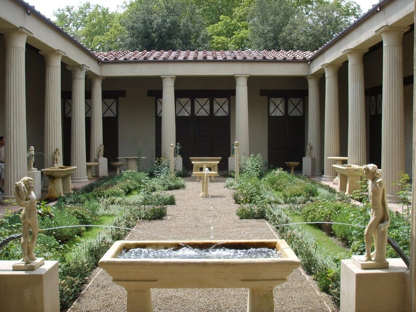 Reconstrucción de los jardines de Pompeya