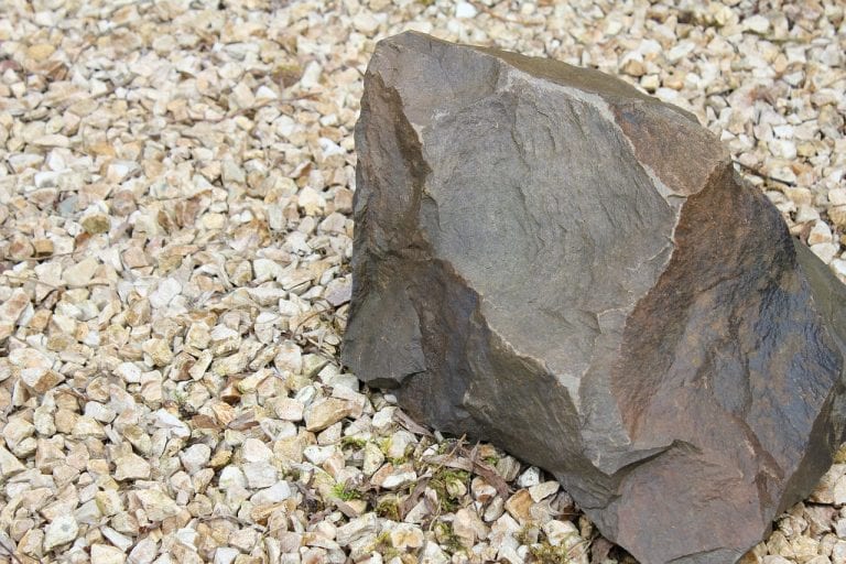 Grava de distintos calibres empleada en jardinería