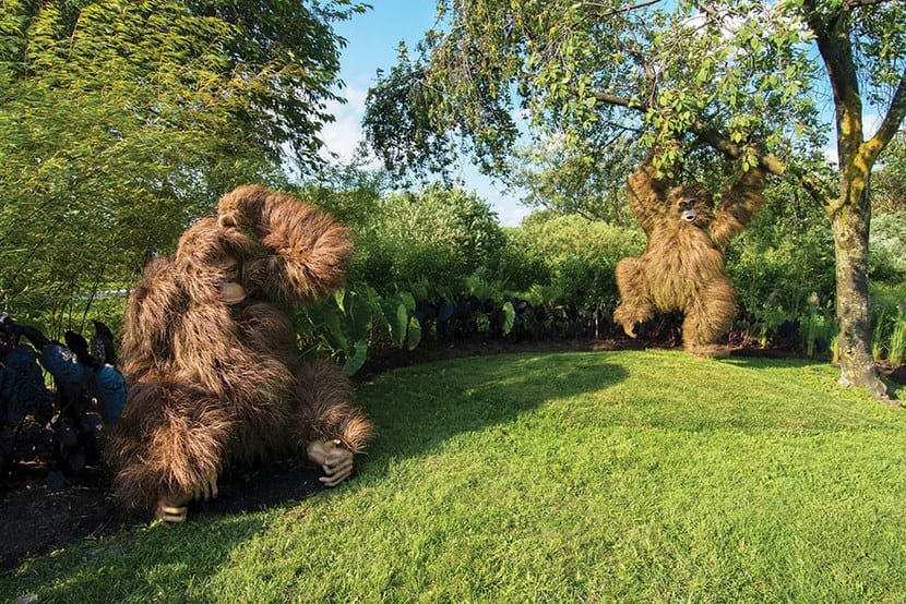 Escultura vegetal gigante en el Jardín Botánico de Atlanta